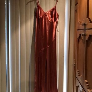 Metallic salmon gown/dress